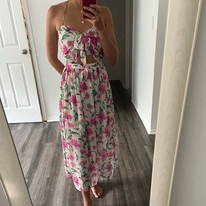 Here Comes The Sun MIDI Floral Dress